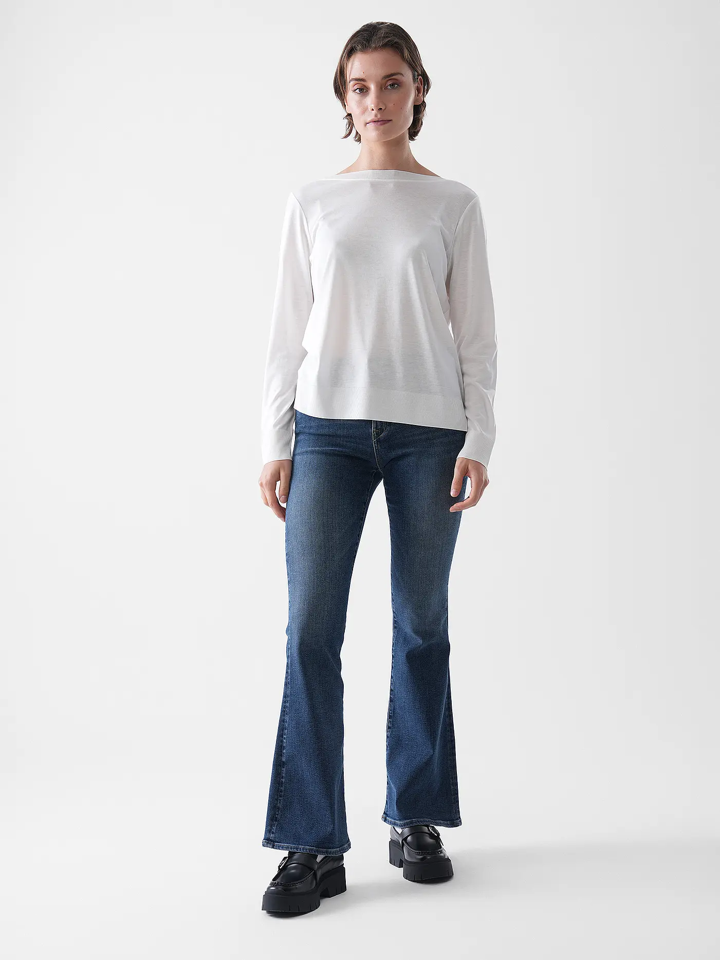 MARC O'POLO | Langarmshirt | weiss